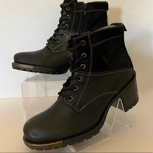 FLY London Leather Lace-up Ankle Boots - Last